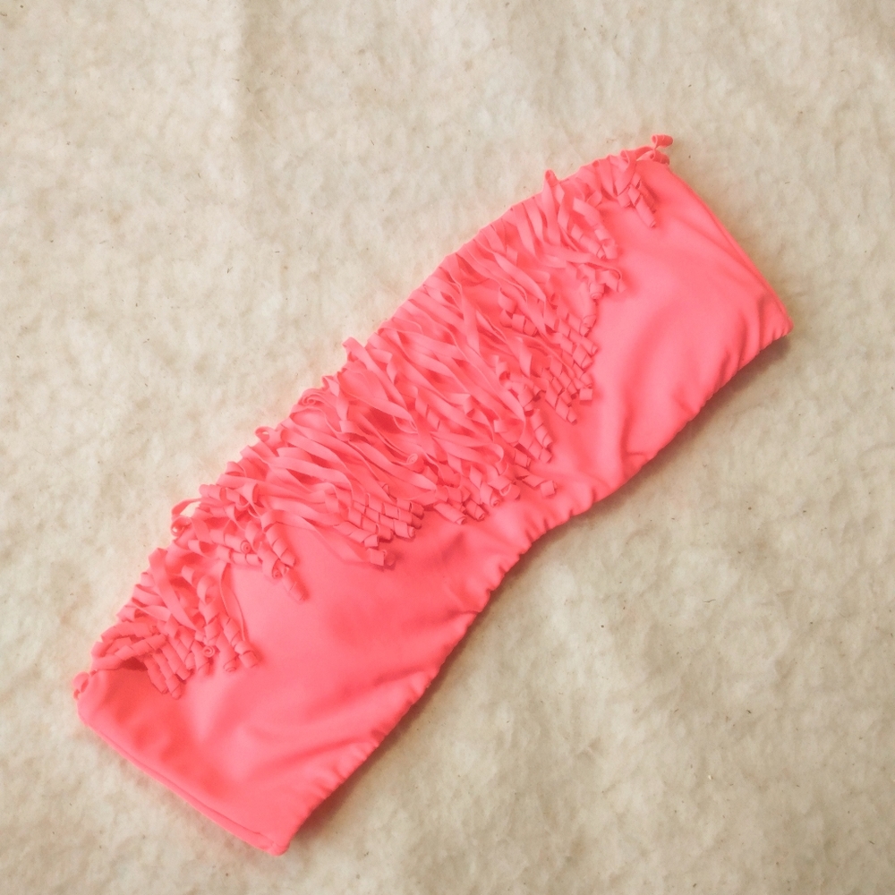 Victoria's Secret Bandaeu Pink Bikini Top Small
